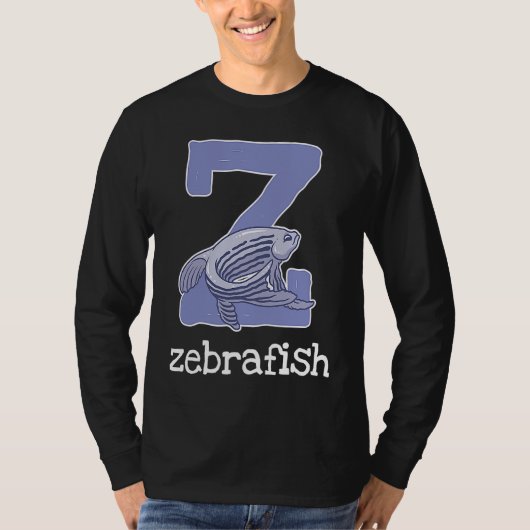 Zebrafish Alphabet Letter Fish  Kids T-shirt (Voorkant)