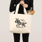 Zebraham- Ik hou van contrast Grote Tote Bag (Voorkant (product))
