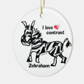 Zebraham- Ik hou van contrast Keramisch Ornament (Links)