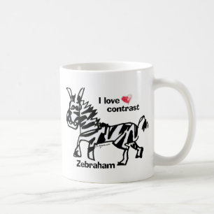 Zebraham- Ik hou van contrast Koffiemok