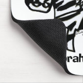 Zebraham- Ik hou van contrast Muismat (Hoek)