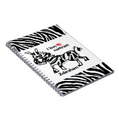 Zebraham- Ik hou van contrast Notitieboek (Rechterzijde)