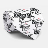 Zebraham- Ik hou van contrast Stropdas (Opgerold)