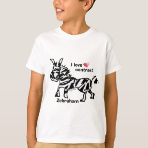 Zebraham- Ik hou van contrast T-shirt