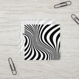 Zebrahuid Print Textuur Patroon Bewerkbare Sjabloo Vierkante Visitekaartje
