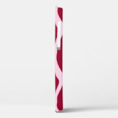 Zebralijnen - Bourgogne en roze Case-Mate iPhone Case (Achterkant / Links)