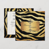 Zebralijnen, bruiloft Kaart (Voorkant / Achterkant)