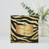  Zebralijnen, bruiloft Kaart (Staand voorkant)