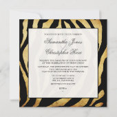  Zebralijnen, bruiloft Kaart (Achterkant)