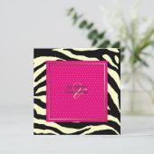 Zebralijnen/bruiloft Kaart (Staand voorkant)