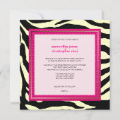 Zebralijnen/bruiloft Kaart (Achterkant)