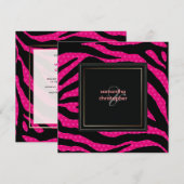 Zebralijnen/bruiloft Kaart (Voorkant / Achterkant)