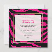 Zebralijnen/bruiloft Kaart (Achterkant)