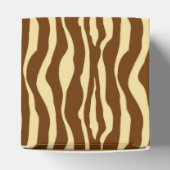 Zebralijnen - Chocolade Brown en Camel Tan Bedankdoosjes (Bovenkant)