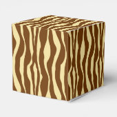 Zebralijnen - Chocolade Brown en Camel Tan Bedankdoosjes (Achterkant)