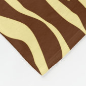 Zebralijnen - Chocolade Brown en Camel Tan Fleece Deken (Hoek)