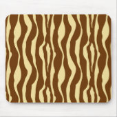Zebralijnen - Chocolade Brown en Camel Tan Muismat (Voorkant)