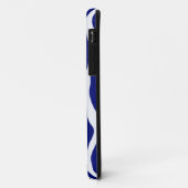 Zebralijnen - Donker kobalt blauw en wit Case-Mate iPhone Case (Achterkant/links)