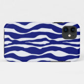 Zebralijnen - Donker kobalt blauw en wit Case-Mate iPhone Case (Achterkant (horizontaal))