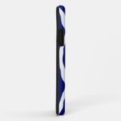 Zebralijnen - Donker kobalt blauw en wit Case-Mate iPhone Case (Achterkant/rechts)