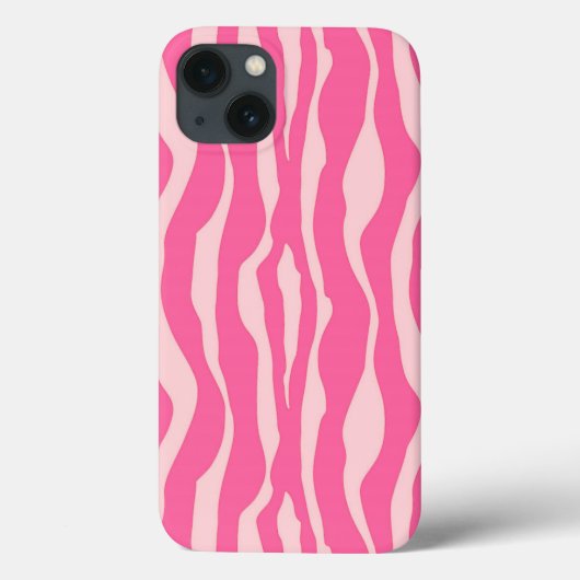 Zebralijnen - Fuchsia en lichtroze Case-Mate iPhone Case (Achterkant)