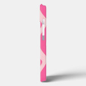 Zebralijnen - Fuchsia en lichtroze Case-Mate iPhone Case (Achterkant / Links)