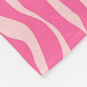 Zebralijnen - Fuchsia en lichtroze Fleece Deken (Hoek)