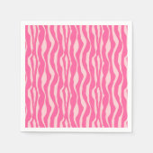 Zebralijnen - Fuchsia en lichtroze Servetten (Voorkant)