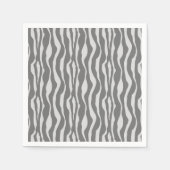 Zebralijnen - Grijze schaduwen Servet (Voorkant)