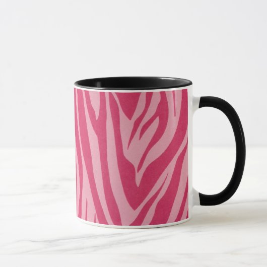 Zebralijnen in hete roze mok (Rechts)