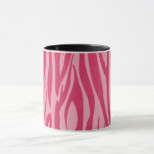Zebralijnen in hete roze mok (Midden)