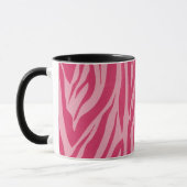 Zebralijnen in hete roze mok (Links)