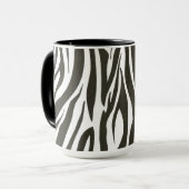Zebralijnen in zwart-wit mok (Voorkant links)
