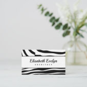 Zebralijnen naadloos patroon visitekaartje (Staand voorkant)