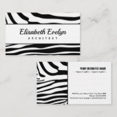 Zebralijnen naadloos patroon visitekaartje (Voorkant / Achterkant)
