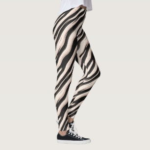 Zebralijnen naadloze textuur + uw ideeën leggings