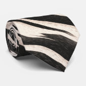 Zebralijnen naadloze textuur + uw ideeën stropdas (Opgerold)