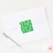 Zebralijnen - Shades of Lime Green Vierkante Sticker (Envelop)