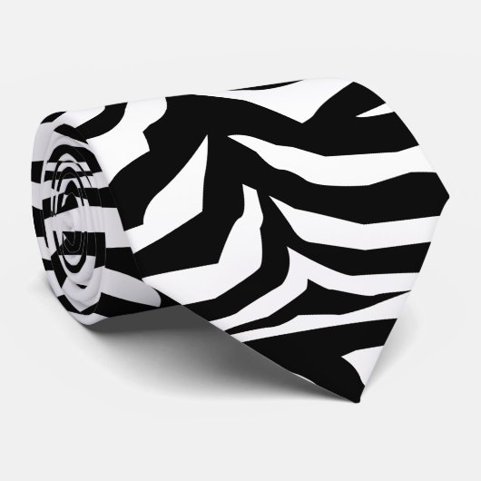 Zebralijnen Stropdas (Opgerold)