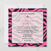 Zebralijnen Wedding-uitnodigingen Kaart (Achterkant)