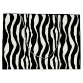 Zebralijnen - Zwart-wit Groot Cadeauzakje (Achterkant)