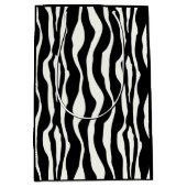 Zebralijnen - Zwart-wit Medium Cadeauzakje (Voorkant)