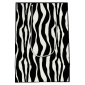 Zebralijnen - Zwart-wit Medium Cadeauzakje (Achterkant)