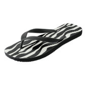 Zebralijnen - Zwart-wit Teenslippers (Schuin)