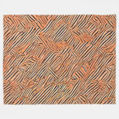 Zebramotieven Fleece Deken (Voorkant (Horizontaal))