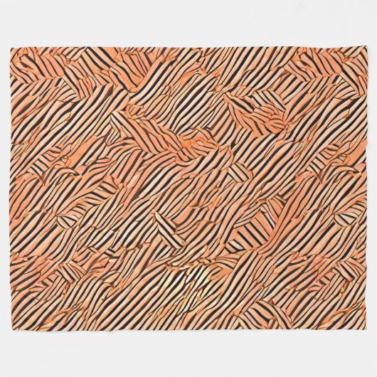 Zebramotieven Fleece Deken (Voorkant (Horizontaal))