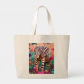 Zebraolifant Grote Tote Bag (Achterkant)