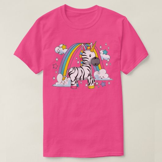Zebraorn Africa Zoo Animal Rainbow Fairytale Unic T-shirt (Design voorkant)