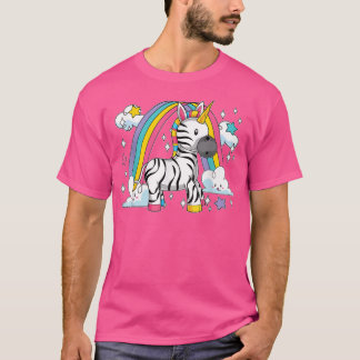 Zebraorn Africa Zoo Animal Rainbow Fairytale Unic T-shirt