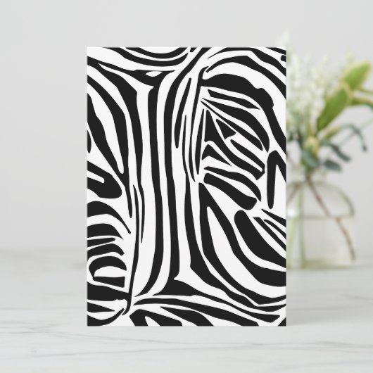 Zebrapatroon Aankondiging (Staand voorkant)